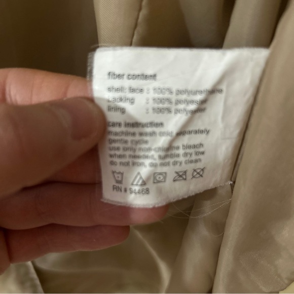 ESPRIT women’s 1X Beige Rain Coat Outerwear - Picture 8 of 9